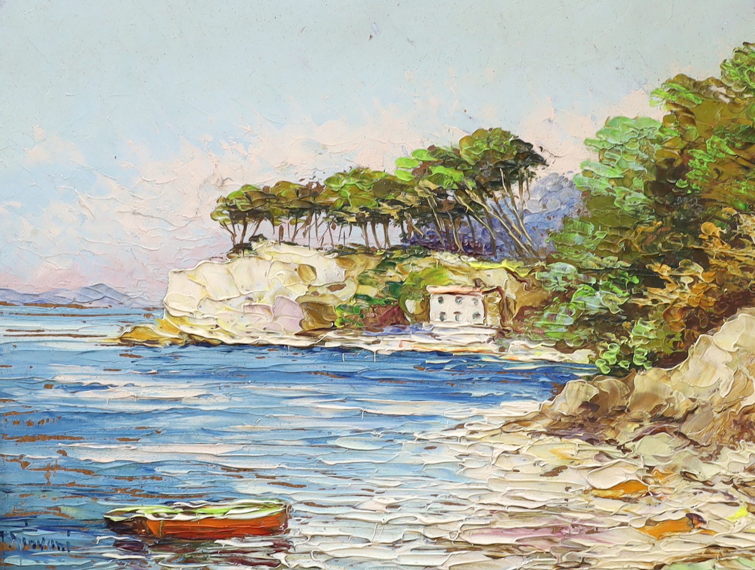 A. Giovani, impasto oil on board, 'Cote D’Azur, France', signed, 25 x 34cm